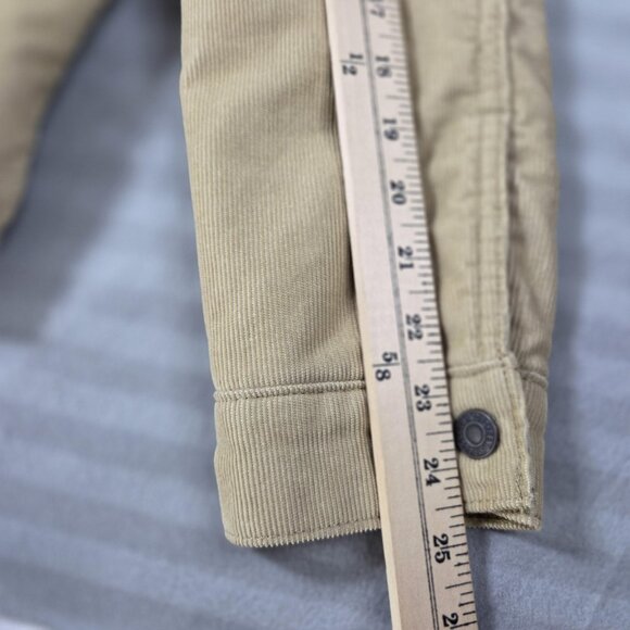 Levis Jacket Mens Medium Tan Corduroy Sherpa Lined Trucker Coat Casual - Picture 11 of 14